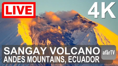 Sangay Volcano and Amazon Rainforest
